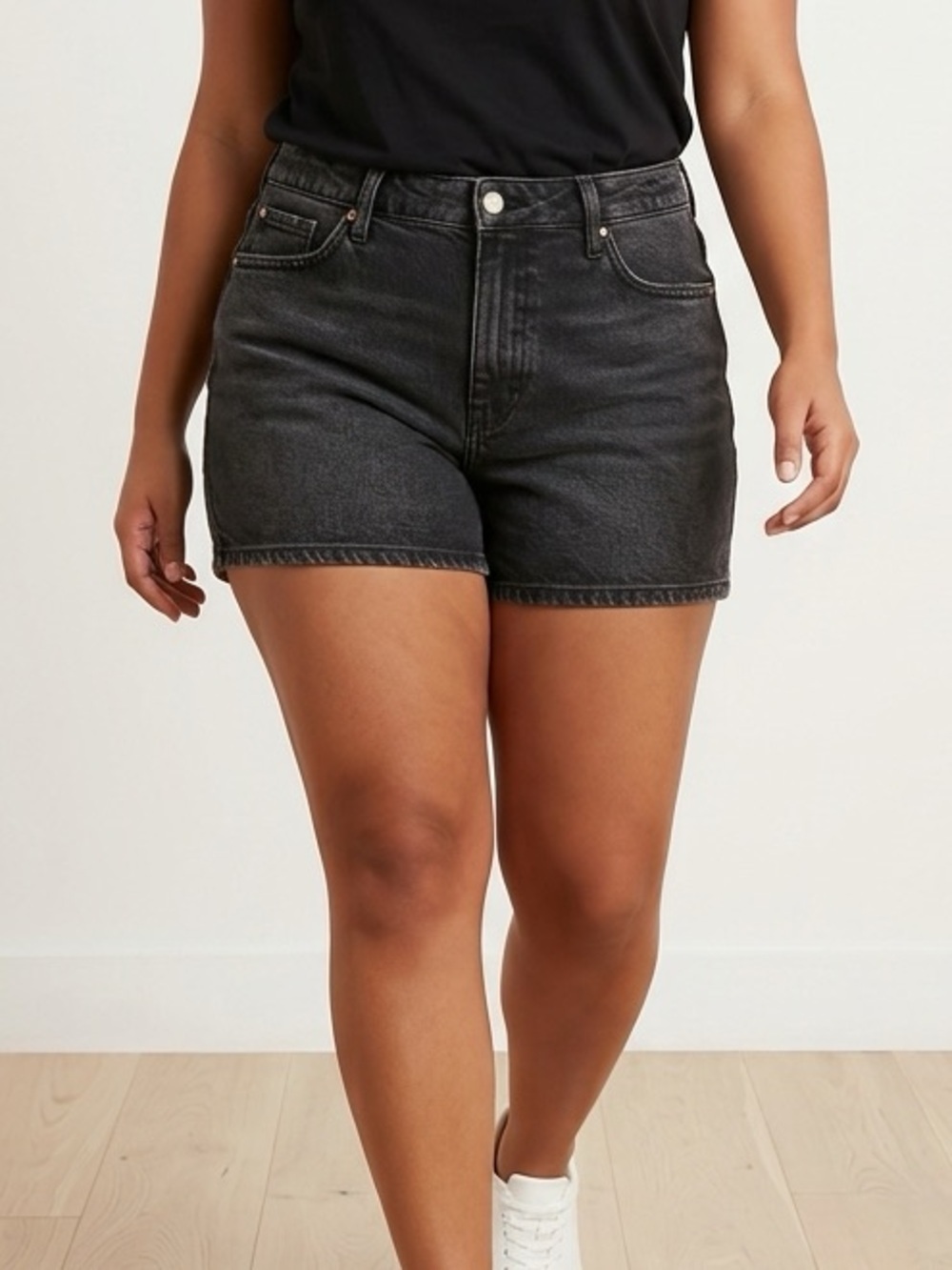Charcoal Black Denim Shorts | Old Navy | Size 12